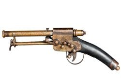 Old vintage gun isolated